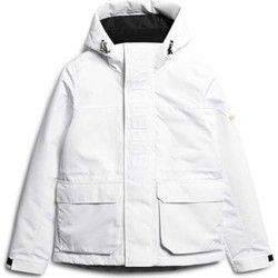 Superdry Γυναικείο Μπουφάν Χειμωνιάτικο Softshell Μακρύ Αδιάβροχο Λευκό W5011742A-01C