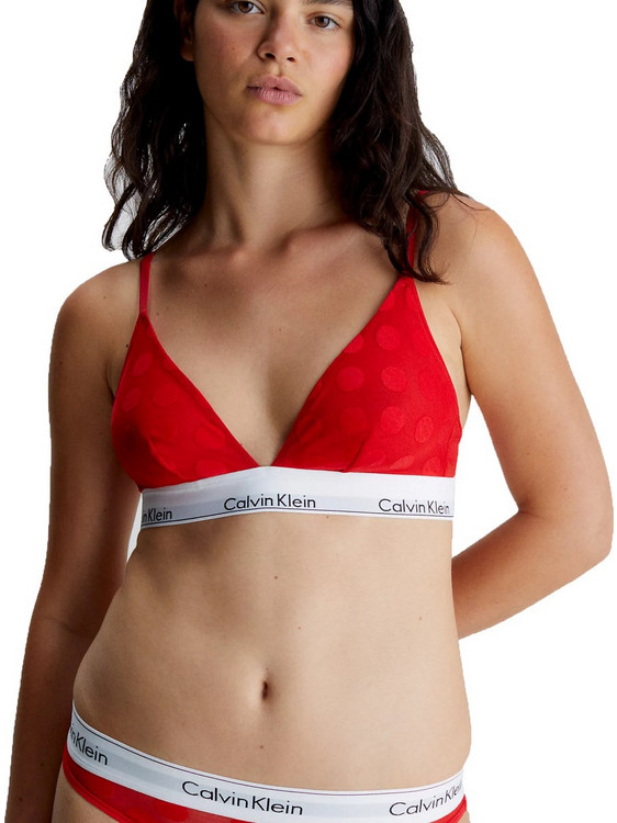 Calvin Klein Σουτιέν Τριγωνάκι χωρίς Μπανέλα Κόκκινο 000QF5845E-XAT