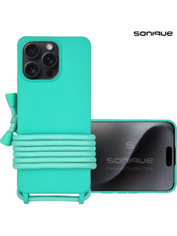 Sonique Silicone CarryHang Back Cover Light Blue (iPhone 15 Pro Max)