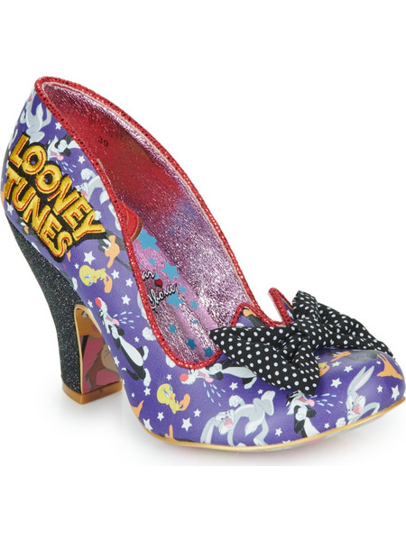 Irregular Choice Γόβες με Χοντρό Ψηλό Τακούνι Φιόγκο & Στρας Λιλά 4135-14