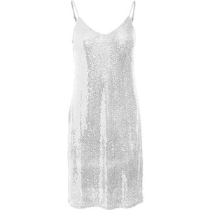 Vero Moda Mini Φόρεμα για Γάμο / Βάπτιση με Παγιέτες Λευκό 10317118