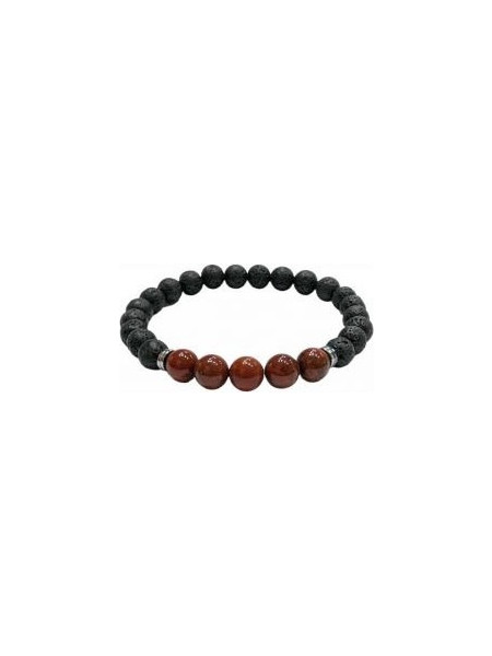 Kostibas Ανδρικό Βραχιόλι με Πέτρα Λάβας 1550-884U1