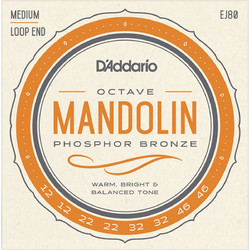 D'Addario EJ80 Σετ 8 Χορδές Μαντολίνου Phosphor Bronze 12-46" Medium Tension 1/4