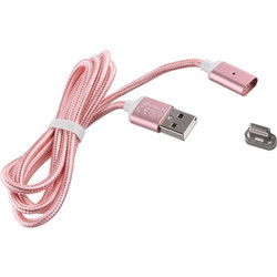 Volte-Tel VCD08 Braided Magnetic USB-A to Lightning Cable 1m Golden Pink 5205308228407