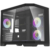 Darkflash FT418 with 6 Fans Black Gaming Mini Tower Κουτί Υπολογιστή RGB με Πλαϊνό Παράθυρο