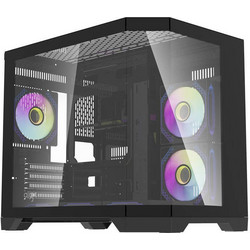 Darkflash FT418 with 6 Fans Black Gaming Mini Tower Κουτί Υπολογιστή RGB με Πλαϊνό Παράθυρο