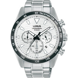 Lorus Ανδρικό Ρολόι Χρονογράφος με Ασημί Μεταλλικό Μπρασελέ RT357KX9