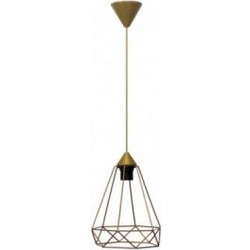 Heronia Lighting Κρεμαστό Φωτιστικό Οροφής Μονόφωτο E27 Χρυσό 34-0364