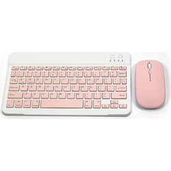 Jiageng JG735 Pink Ασύρματο Σετ Πληκτρολόγιο & Ποντίκι