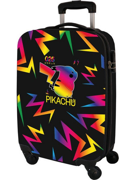 Pikachu 1615091-23MPOK21018P Παιδική Βαλίτσα Καμπίνας 54x35x22cm με 4 Ρόδες Μαύρη