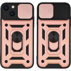 Sonique Ring Armor CamPro Back Cover Rose Gold (iPhone 13)