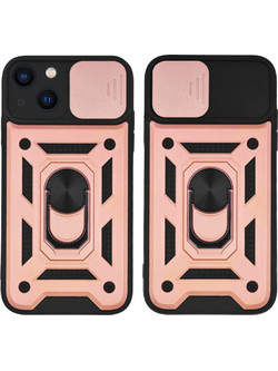 Sonique Ring Armor CamPro Back Cover Rose Gold (iPhone 13)