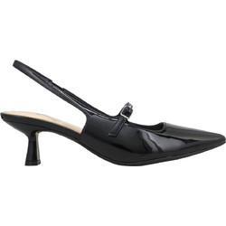 Nine West CALUN9X93 Γόβες Slingback Λουστρίνι με Λεπτό Χαμηλό Τακούνι Μαύρες CALUN9X9301-BLK01