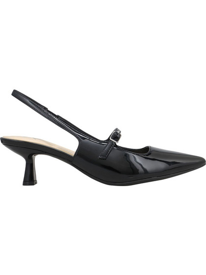 Nine West CALUN9X93 Γόβες Slingback Λουστρίνι με Λεπτό Χαμηλό Τακούνι Μαύρες CALUN9X9301-BLK01