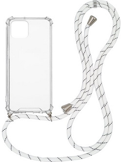 Sonique Strap Back Cover Transparent / Rainbow White (iPhone 12 Pro Max)