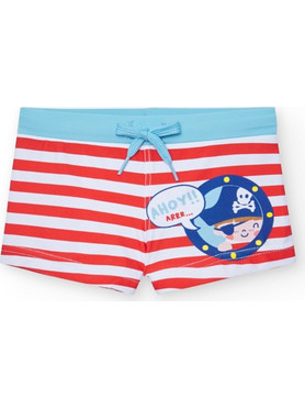 Boboli Βρεφικό Μαγιό Boxer για Αγόρι Κόκκινο Γαλάζιο 818018-9296