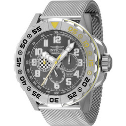 Invicta Racing Ανδρικό Ρολόι με Ασημί Μεταλλικό Μπρασελέ 47214