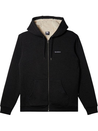 Quiksilver Sherpa Ανδρική Ζακέτα Φούτερ με Κουκούλα και Φερμουάρ Μαύρη AQYFT03391-KVJH