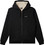Quiksilver Sherpa Ανδρική Ζακέτα Φούτερ με Κουκούλα και Φερμουάρ Μαύρη AQYFT03391-KVJH