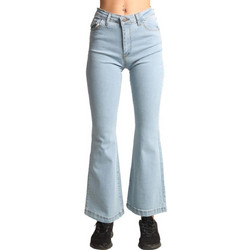 Paco & Co Ψηλόμεσο Γυναικείο Τζιν Παντελόνι Bootcut Εφαρμογή Καμπάνα Γαλάζιο 2442315