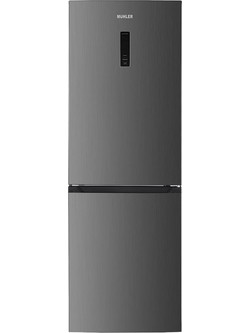 Muhler NFC185IE Retro Ψυγειοκαταψύκτης 323lt No Frost Υ180xΠ60xΒ66.5cm Inox