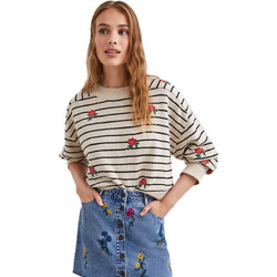 Desigual Saint Tropez Γυναικεία Πλεκτή Μπλούζα Εκρού 22SWJF06-1001