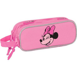 Safta Minnie Mouse Loving Κασετίνα Βαρελάκι με 2 Θήκες Φούξια 812334513