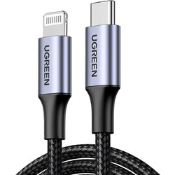 Ugreen US304 Braided USB-C to Lightning Cable 20W 1m Grey Black 6957303867592