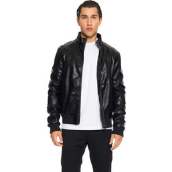 Biston Fashion Ανδρικό Μπουφάν Χειμωνιάτικο Δερματίνη Μαύρο 52-201-108