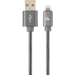Cablexpert Braided USB-A to Lightning Cable 2m Grey 8716309107969