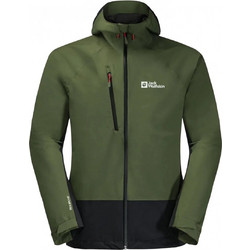Jack Wolfskin Ανδρικό Μπουφάν Χειμωνιάτικο Softshell Αδιάβροχο Αντιανεμικό Χακί 1112993-4129
