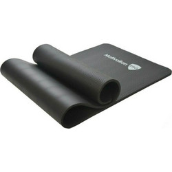 MotivationPro Στρώμα Γυμναστικής Yoga / Pilates Μαύρο με Ιμάντα Μεταφοράς 183x61x1cm