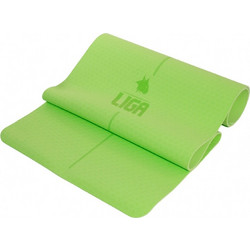 Ligasport TPE Στρώμα Γυμναστικής Yoga / Pilates Lime 183x61x0.6cm