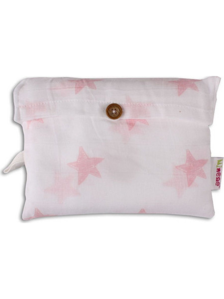 Minene Stars Πάνα Αγκαλιάς από Μουσελίνα Ροζ 120x100cm MN21301