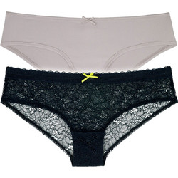 Dorina Ozone Γυναικεία Slip με Δαντέλα 2Pack D01804X-X33