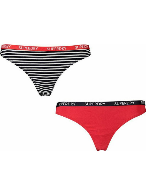 Superdry Βαμβακερά Γυναικεία String 2Pack W3110082A-4LT