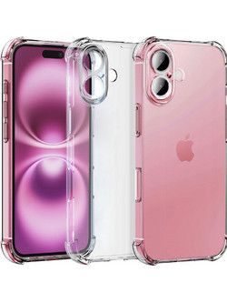 Techsuit Shockproof Silicone Back Cover Clear (iPhone 16)