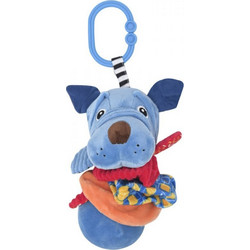 Lorelli Dog Blue Υφασμάτινη Κουδουνίστρα για Νεογέννητα