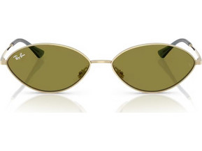 Ray-Ban RB3757 9213/2 Γυναικεία Γυαλιά Ηλίου Οβάλ Μεταλλικά Χρυσά με Πράσινο Φακό