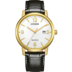 Citizen Ανδρικό Ρολόι Solar με Μαύρο Δερμάτινο Λουράκι BM6756-01A
