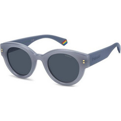 Polaroid Eyewear PLD6240/S/X MVU/C3 Γυναικεία Γυαλιά Ηλίου Στρογγυλά Κοκάλινα Γκρι με Μαύρο Φακό