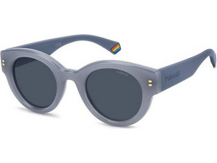Polaroid Eyewear PLD6240/S/X MVU/C3 Γυναικεία Γυαλιά Ηλίου Στρογγυλά Κοκάλινα Γκρι με Μαύρο Φακό