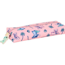 Safta Stitch & Angel Beach Κασετίνα Βαρελάκι Ροζ 812513015