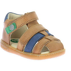Kickers Παιδικά Παπουτσοπέδιλα για Αγόρι Ανατομικά Καφέ Μπλε 1217841-10-0-116