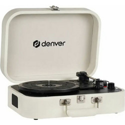 Denver VPL-130 Πικάπ Βαλιτσάκι με Ηχεία & Προενίσχυση USB Beige
