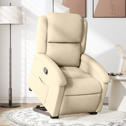 vidaXL Πολυθρόνα με Υποπόδιο Ανακλινόμενη Nude 3204173