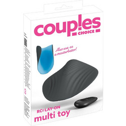 Couples Choice RC Lay-On Multi Toys Κλειτοριδικός Δονητής για Ζευγάρια με Τηλεχειριστήριο Μαύρος
