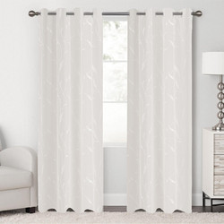 Chios Hellas Κουρτίνα Παραθύρου Floral με Τρουκς 140x260 Lily 35259 White