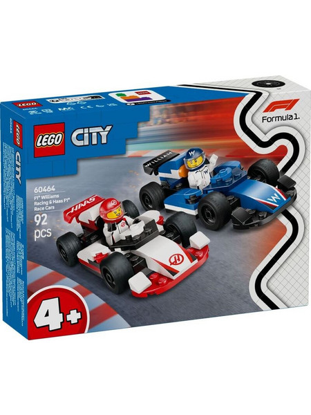 Lego City F1 Williams Racing & Haas F1 Race Cars για 4+ Ετών 60464