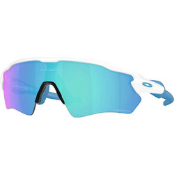 Oakley OO9510-01 Ανδρικά Γυαλιά Ηλίου Μάσκα Κοκάλινα Λευκά με Μπλε Καθρέπτη Φακό